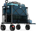 400L Large Capacity Folding Double Decker Cart with Brakes 54 Inch Extra Long Extended Cart