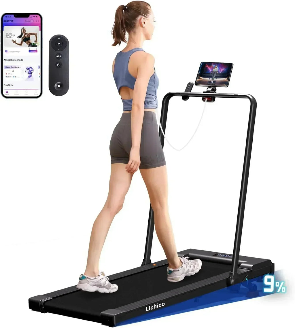 Lichico Walking Pad Under Desk Treadmill Ultra-Quiet Brushless Electric Jogging Treadmill