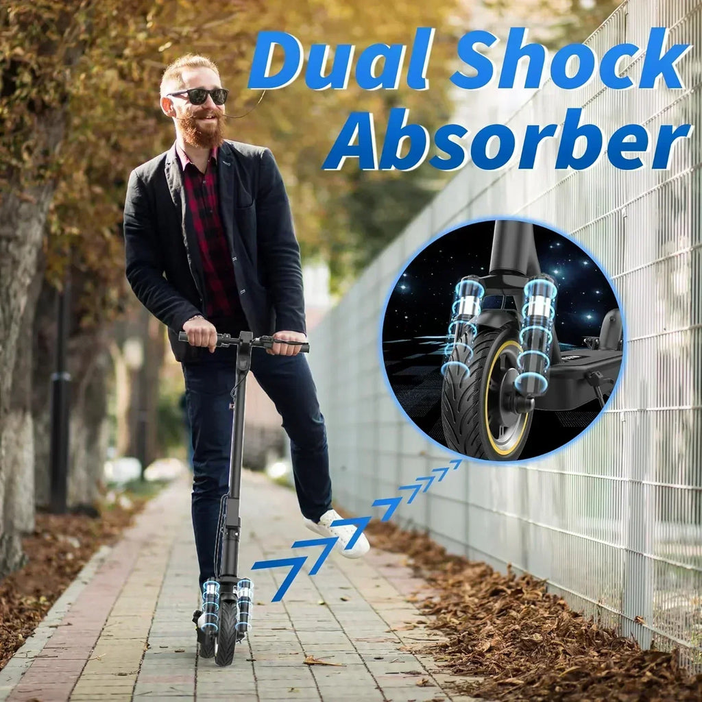Volpam electric scooter Powerful electric motor Solid tires 28/21/12 mile range