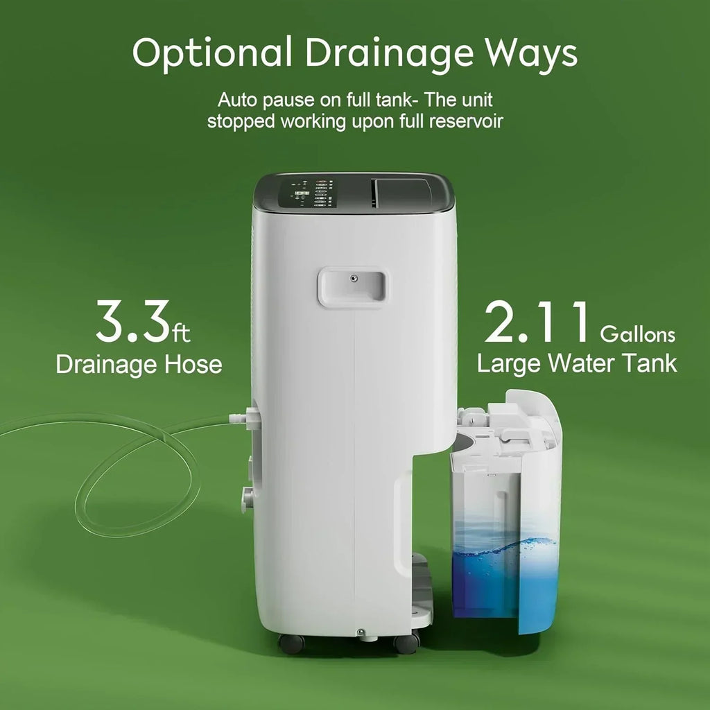 Waykar 2000 Sq Ft Dehumidifier for Home and Basements with Auto or Manual Drainage