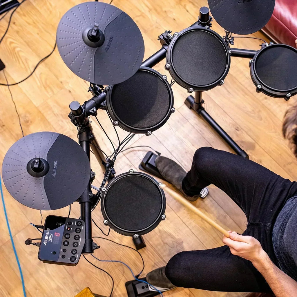 Alesis Turbo Mesh Kit - Electric Drum Set with Over 100 Sounds Mesh Drum Pad
