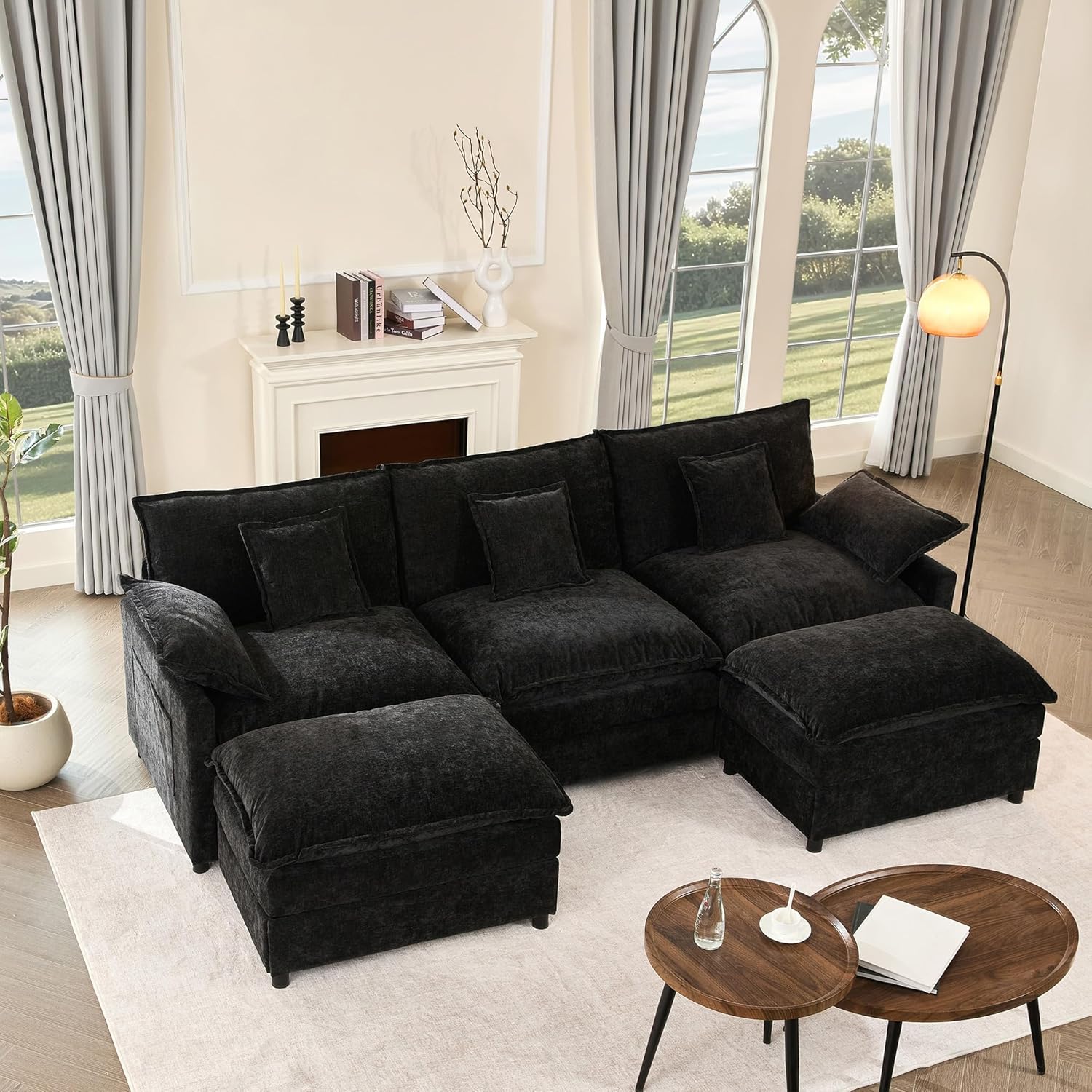 108 U-shaped sofa modular sofa Comfortable cloud sofa
