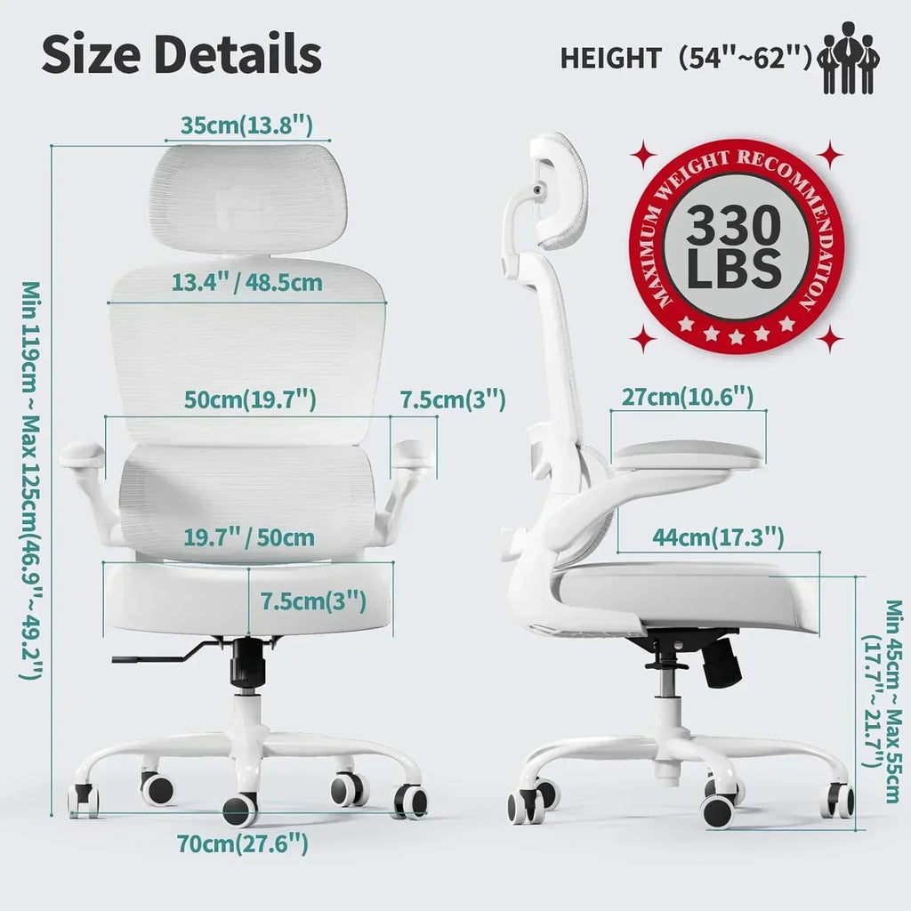 TRALT Office Chair Ergonomic Desk Chair 330 lbs Home Gaming Chair with Wheels