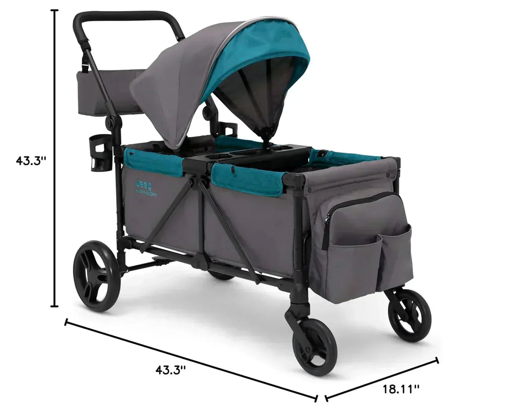 Jeep Sport All-Terrain Stroller Wagon by Delta Children Includes Canopy Parent Organizer