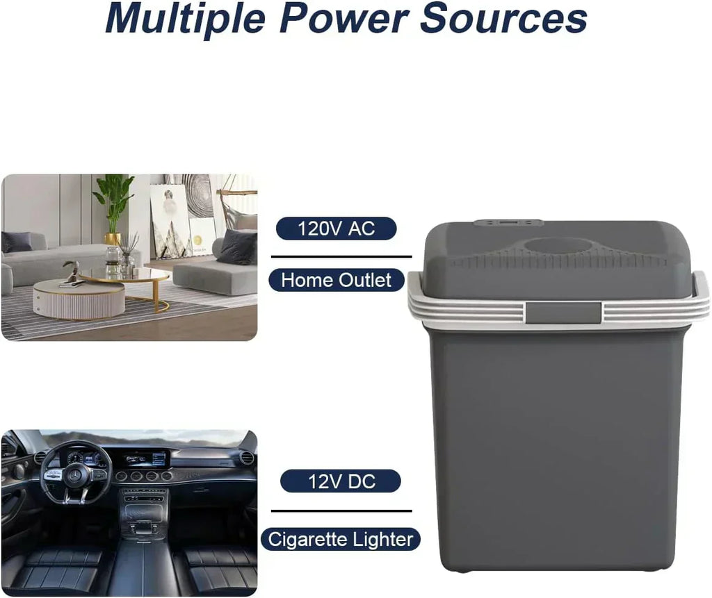 Electric Cooler & Warmer28QT/26L Portable Car Fridge Car Cooler Plug in Electric Car Coolers