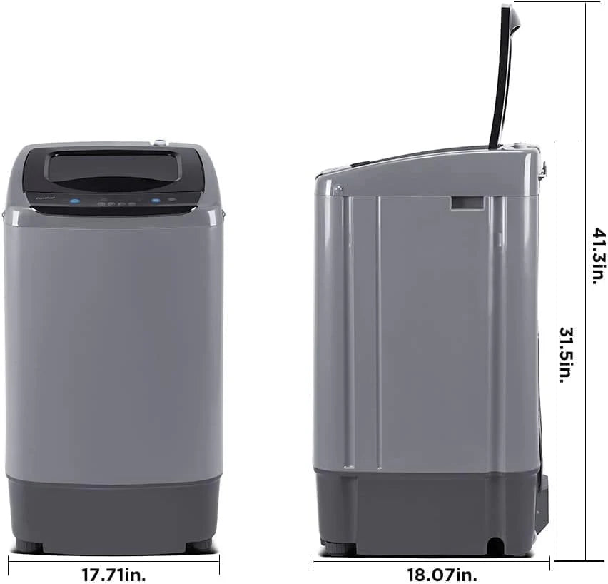 Comfee Portable Washing Machine 0.9 Cubic Feet Compact Washing Machine with LED Display 2 Built-in Drums Space Saving Fully Automatic Washing Machine